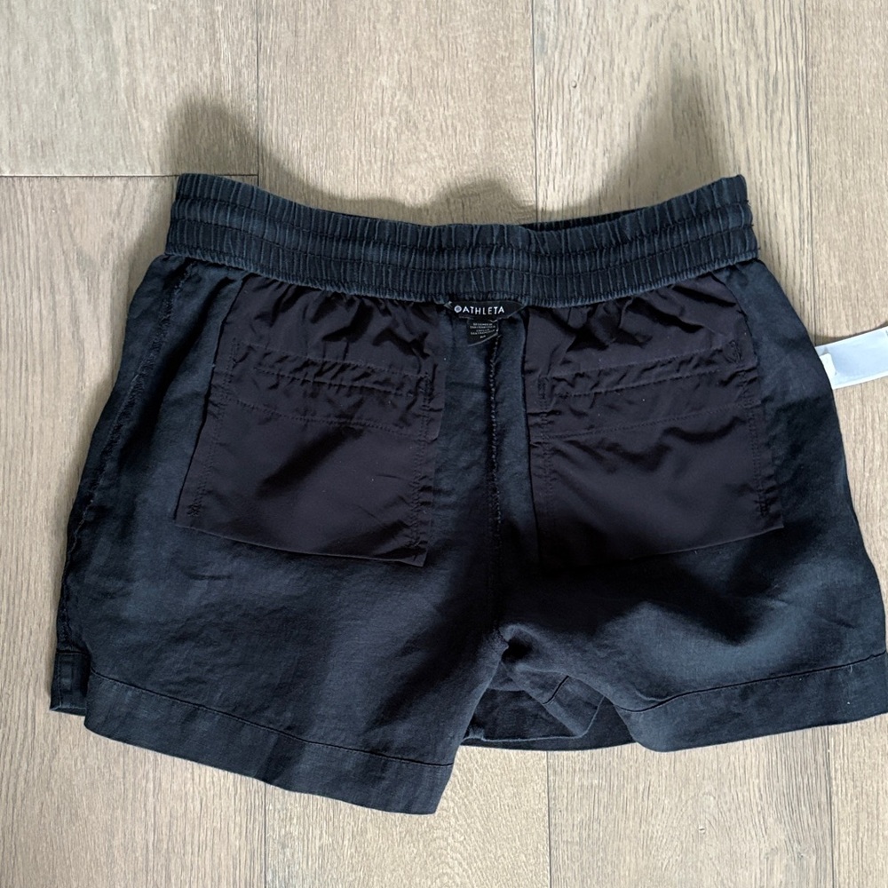 Athleta Charcoal Elastic Waist Shorts - Picture 9 of 9